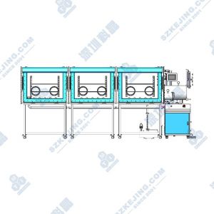 前开门式三节单面三工位手套箱