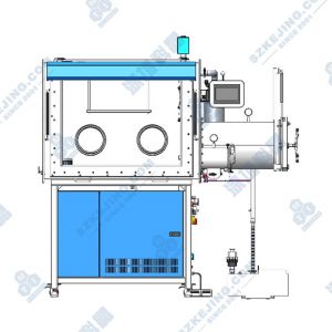 前开门式单节双面双工位手套箱(一体式）