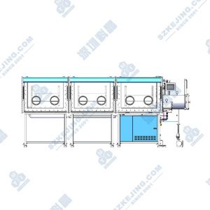 前开门式三节双面六工位手套箱（一体式）